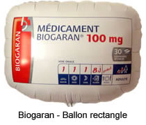 Ballon carré imprimé Biogaran