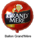 Ballon rond rouge publicitaire
