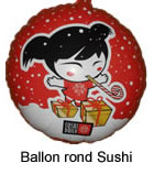 ballon imprimé sushi